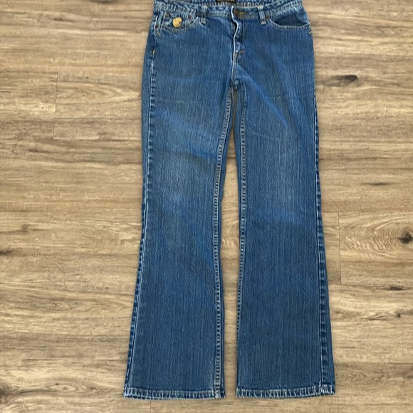 ROCAWEAR Women Juniors Straight Leg Slight Flare Jeans. Juniors size 11. - Picture 1 of 10